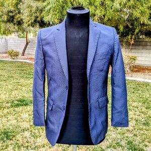James Morgan Navy Kids/Boys Sz 10 Formal Jacket Button-Up Sports Blazer Coat EUC